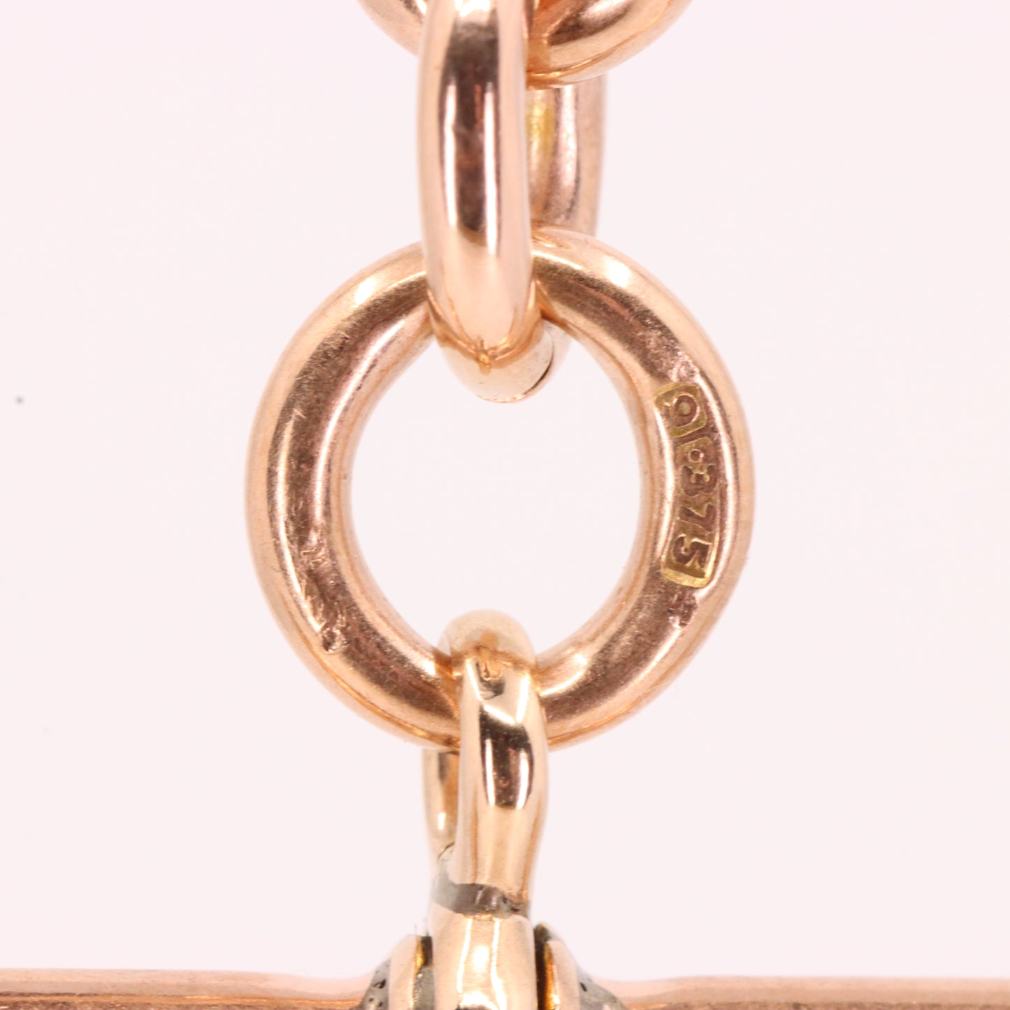 Vintage 9ct Hallmarked Rose Gold Albert T Bar Chain 3 Inch Extender Pendant Gift