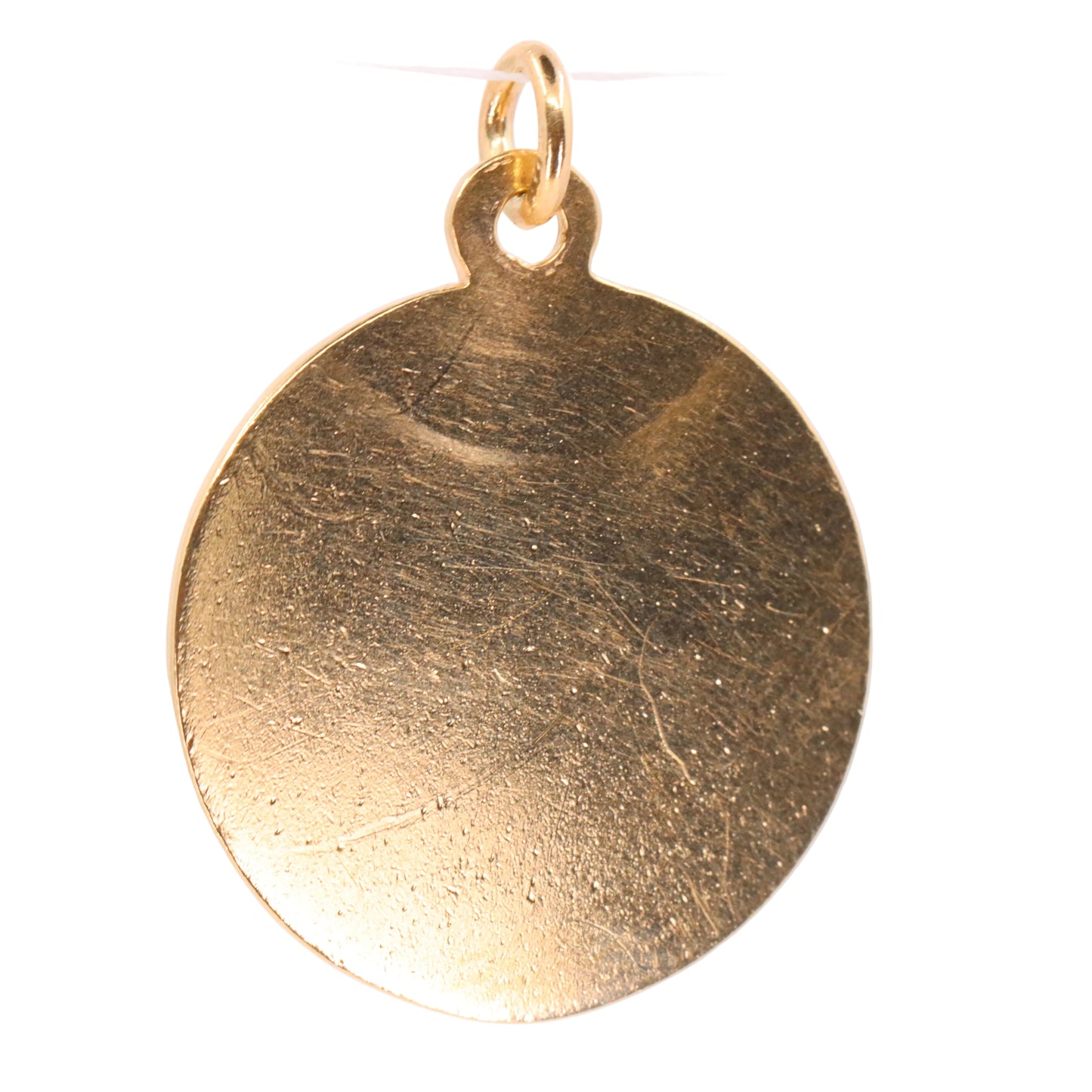Vintage 9ct Hallmarked Yellow Gold Blank Disc Pendant Engraving Personalised Gift