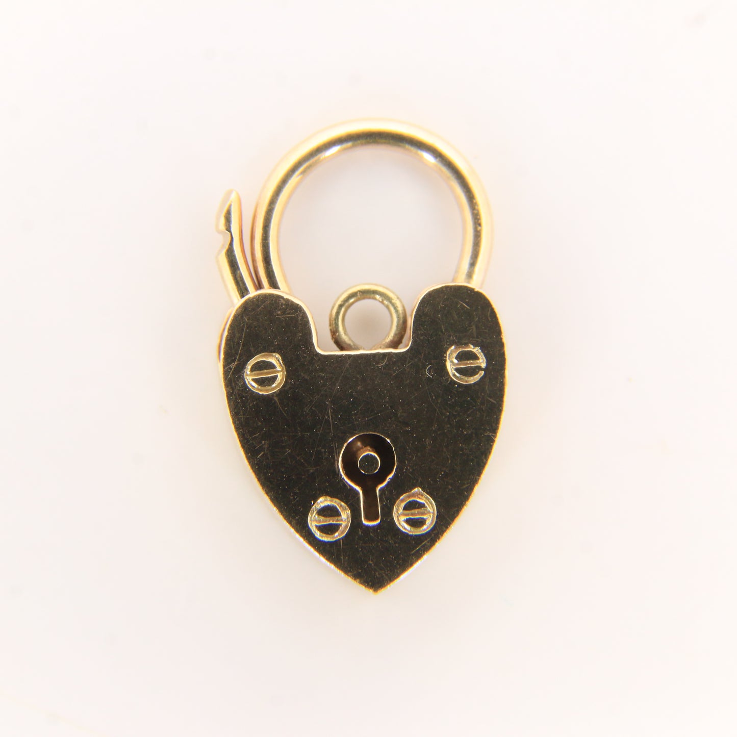 Vintage 9ct Heart Lock Gold Charm Padlock Closer Pendant Hallmarked Gifts Crafts