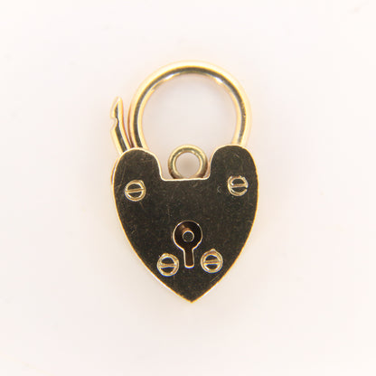 Vintage 9ct Heart Lock Gold Charm Padlock Closer Pendant Hallmarked Gifts Crafts