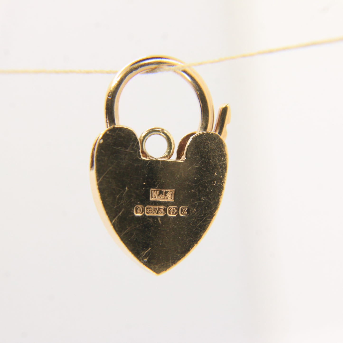 Vintage 9ct Heart Lock Gold Charm Padlock Closer Pendant Hallmarked Gifts Crafts