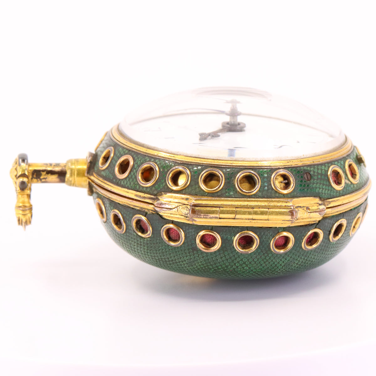 Antique c1700 Brouncker Watts London Quarter Repeater Shagreen Pocket Watch