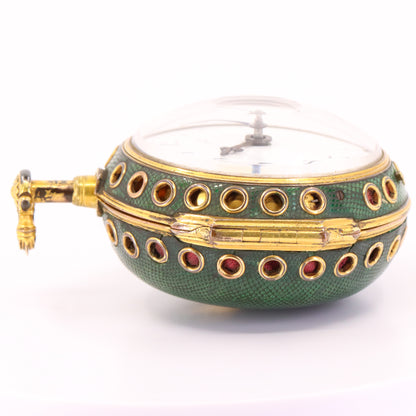Antique c1700 Brouncker Watts London Quarter Repeater Shagreen Pocket Watch