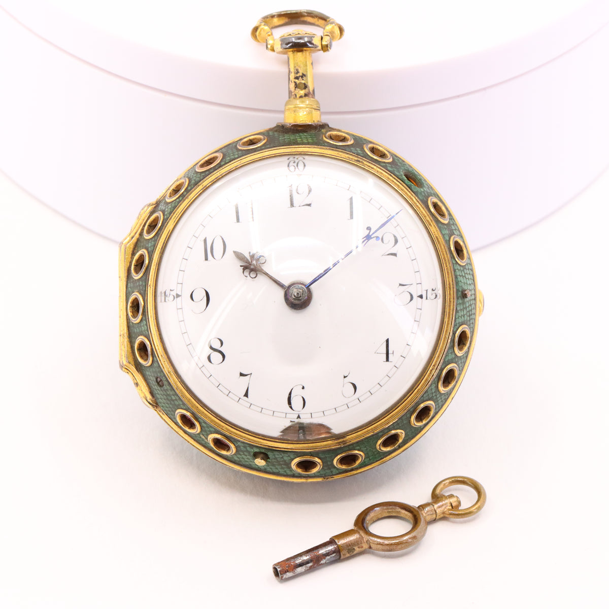 Antique c1700 Brouncker Watts London Quarter Repeater Shagreen Pocket Watch