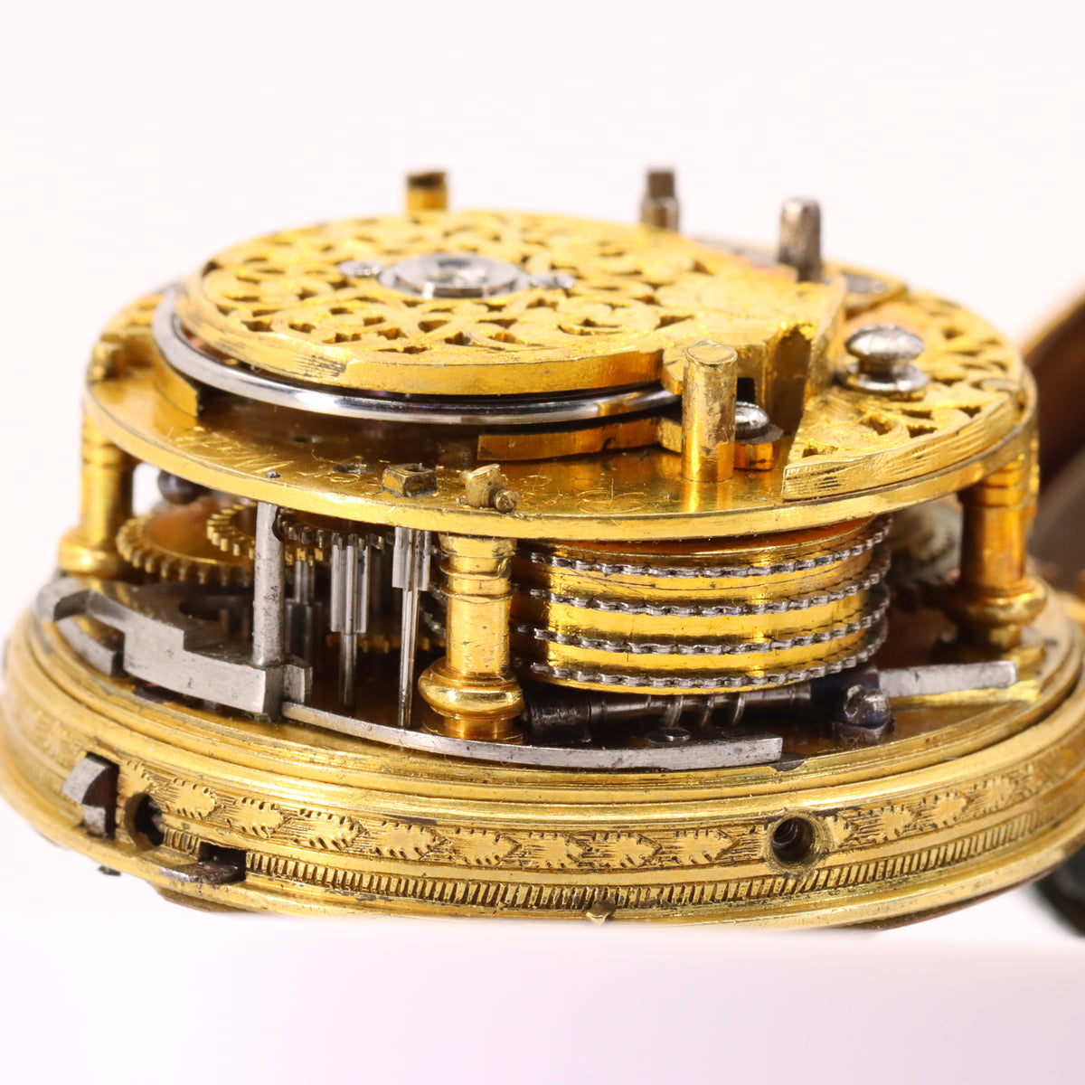 Antique c1700 Brouncker Watts London Quarter Repeater Shagreen Pocket Watch