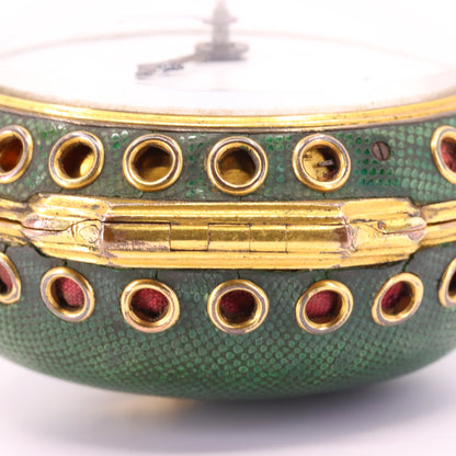 Antique c1700 Brouncker Watts London Quarter Repeater Shagreen Pocket Watch