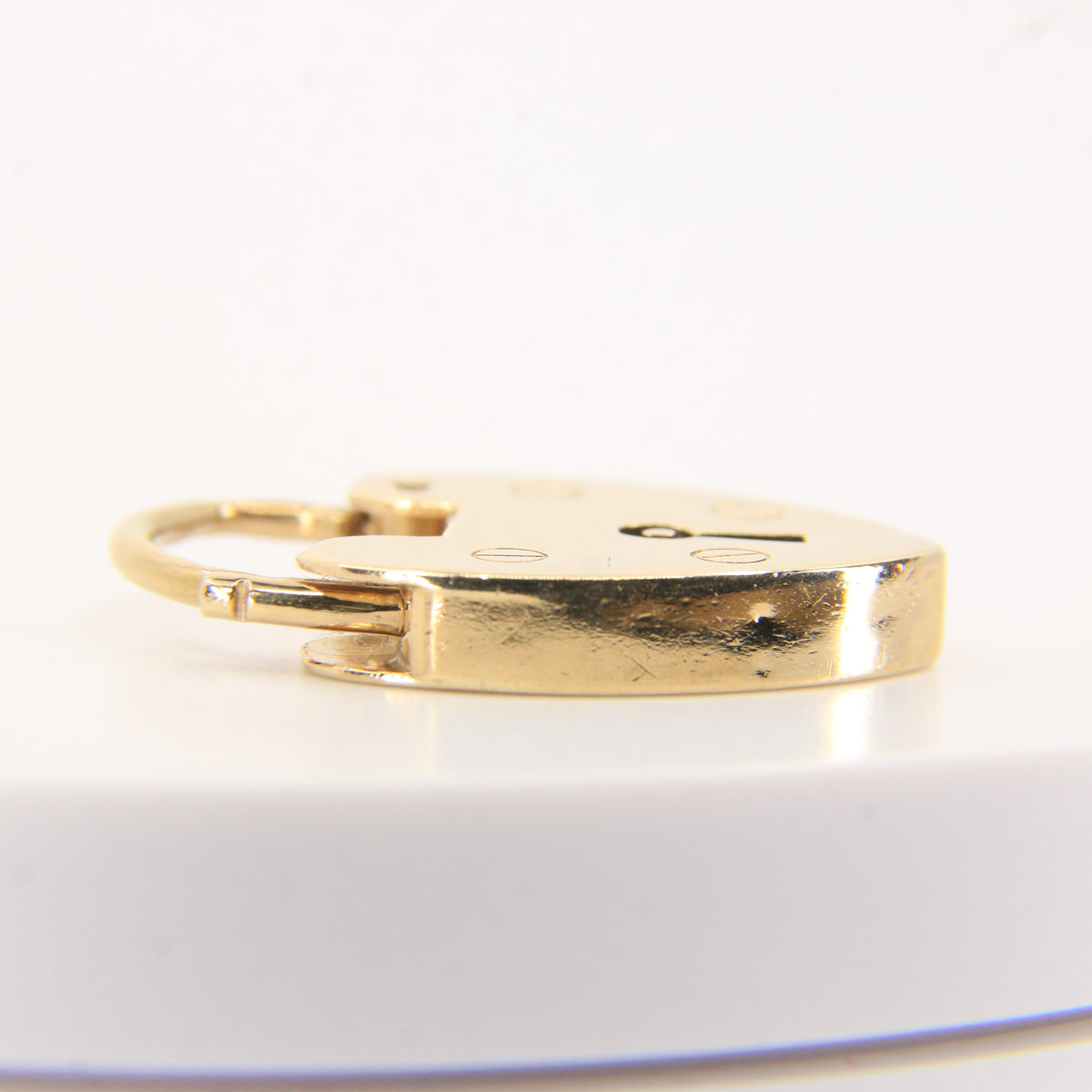 Vintage 9ct Double Hallmarked Gold Heart Padlock Lock Charm Pendant Love Gift