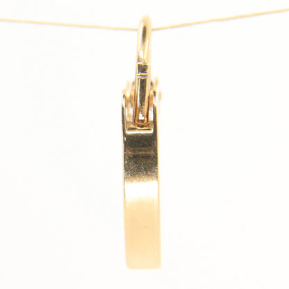 Vintage 9ct Double Hallmarked Gold Heart Padlock Lock Charm Pendant Love Gift