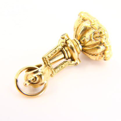 Antique 9ct Chalcedony Seal Gold Watch Key & Fob Decorative Seal Pendant 9 Carat Yellow Gold Gift