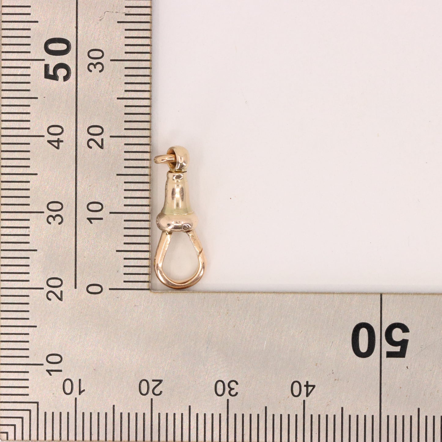 Antique 9ct Yellow Gold Albert Dog Clip Clasp Charm Pendant Holder Jewellery