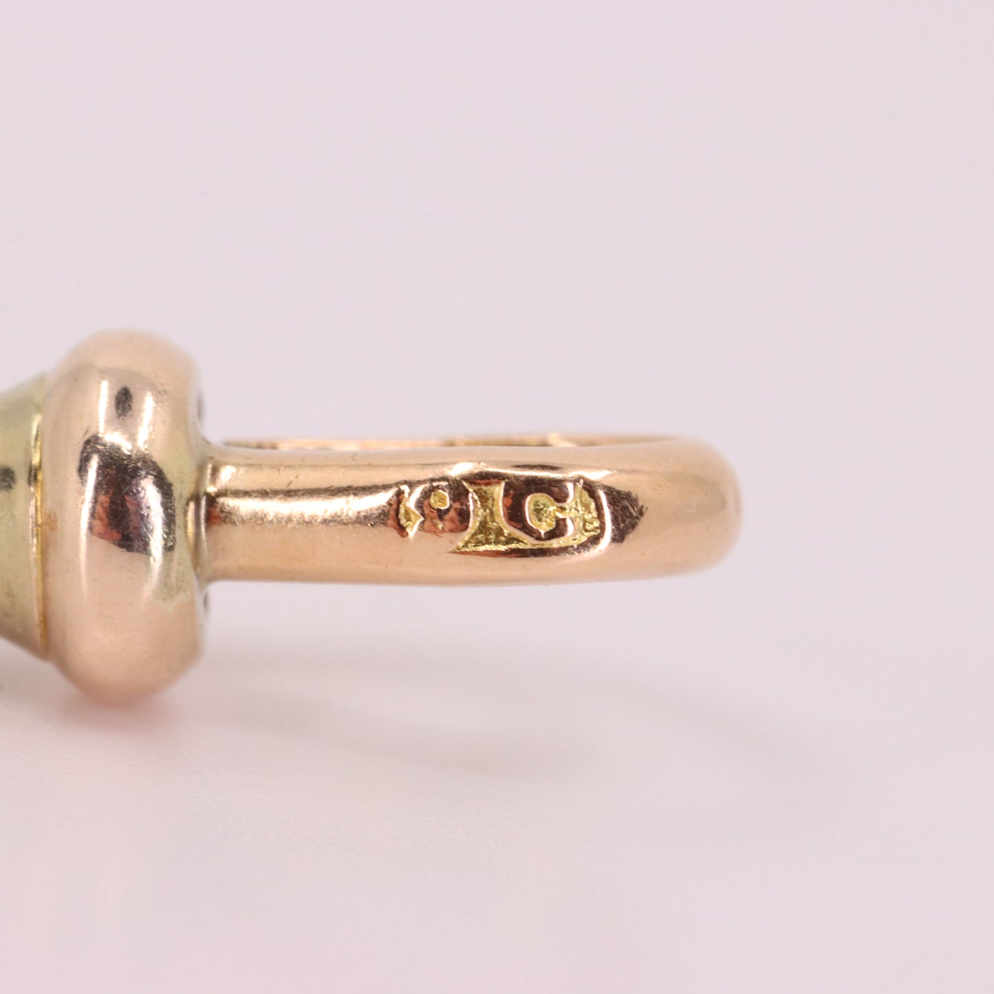 Antique 9ct Yellow Gold Albert Dog Clip Clasp Charm Pendant Holder Jewellery