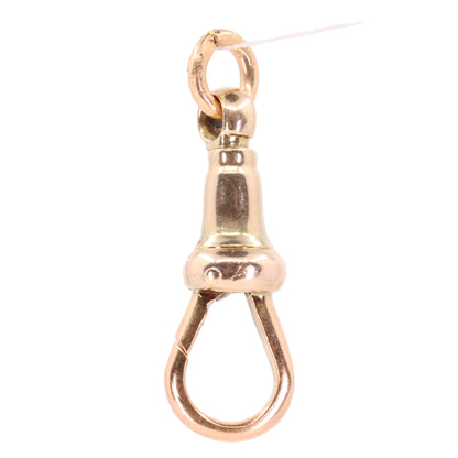 Antique 9ct Yellow Gold Albert Dog Clip Clasp Charm Pendant Holder Jewellery