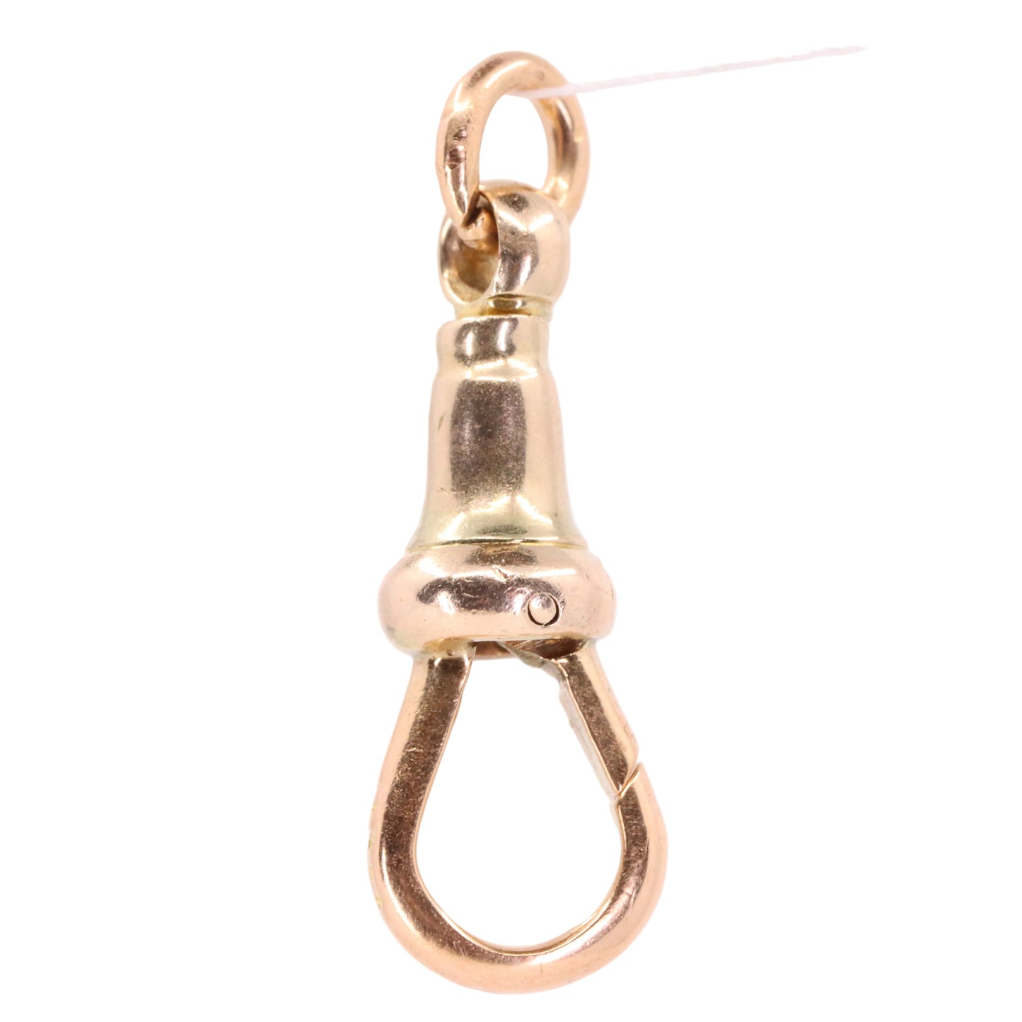 Antique 9ct Yellow Gold Albert Dog Clip Clasp Charm Pendant Holder Jewellery