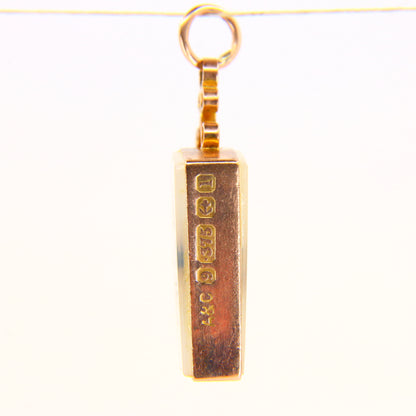 Antique 9ct Gold Masonic Fob Chalcedony Agate Keystone HTWSSTKS Freemason Loyalty Charm Pendant Yellow Gold