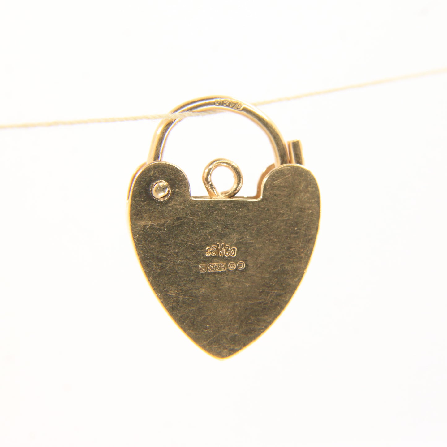 Vintage 9ct Heart Lock Gold Charm Padlock Closer Pendant Hallmarked Gifts Crafts