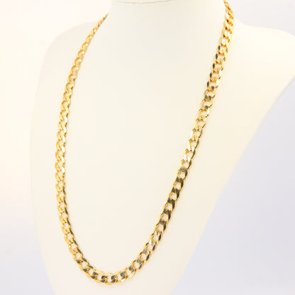 Heavy Vintage 9ct Gold Curb Chain Necklace Hallmarked Yellow Gold Chain Necklace