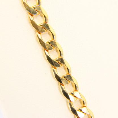 Heavy Vintage 9ct Gold Curb Chain Necklace Hallmarked Yellow Gold Chain Necklace