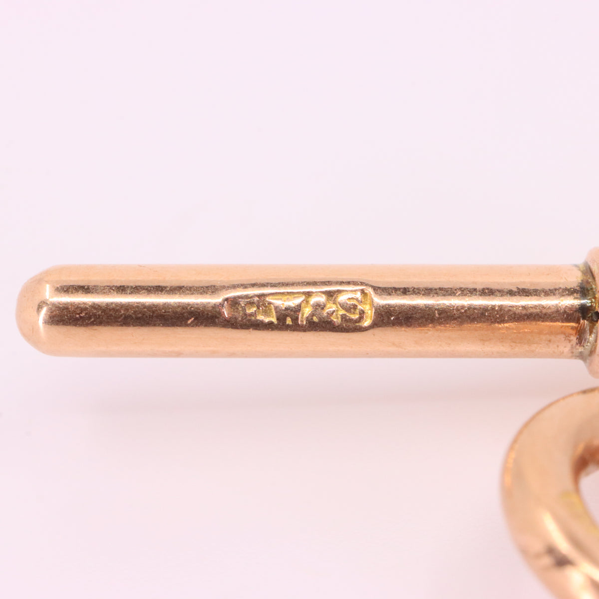 Antique 9ct Hallmarked Rose Gold 4.5 Inch Albert Chain Extension T Bar Dog Clip