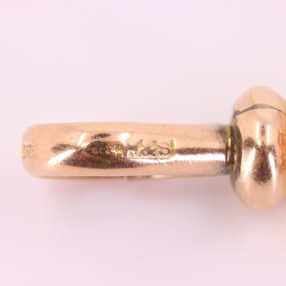 Antique 9ct Hallmarked Rose Gold 4.5 Inch Albert Chain Extension T Bar Dog Clip