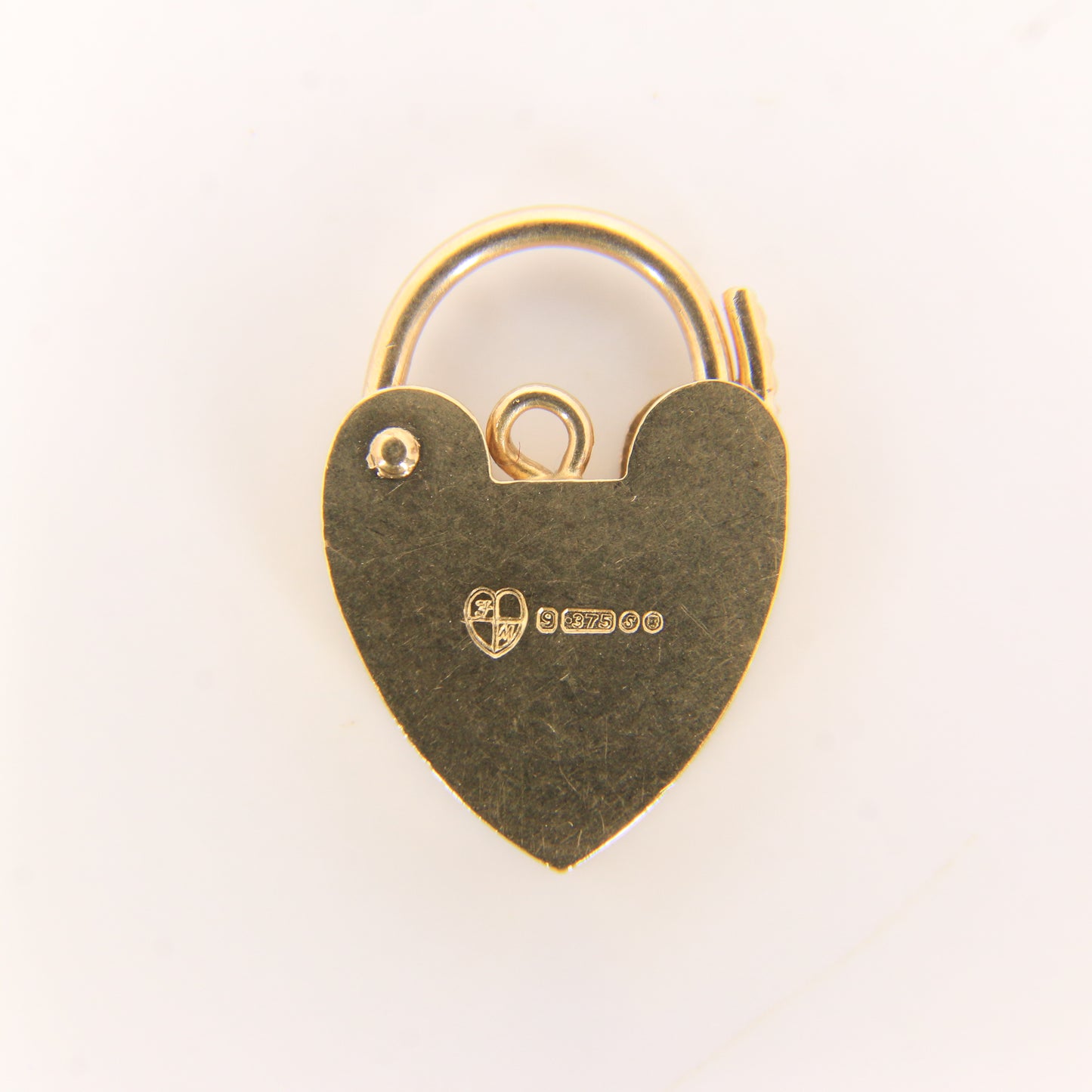 Vintage 9ct Heart Lock Gold Charm Padlock Closer Pendant Hallmarked Gifts Crafts