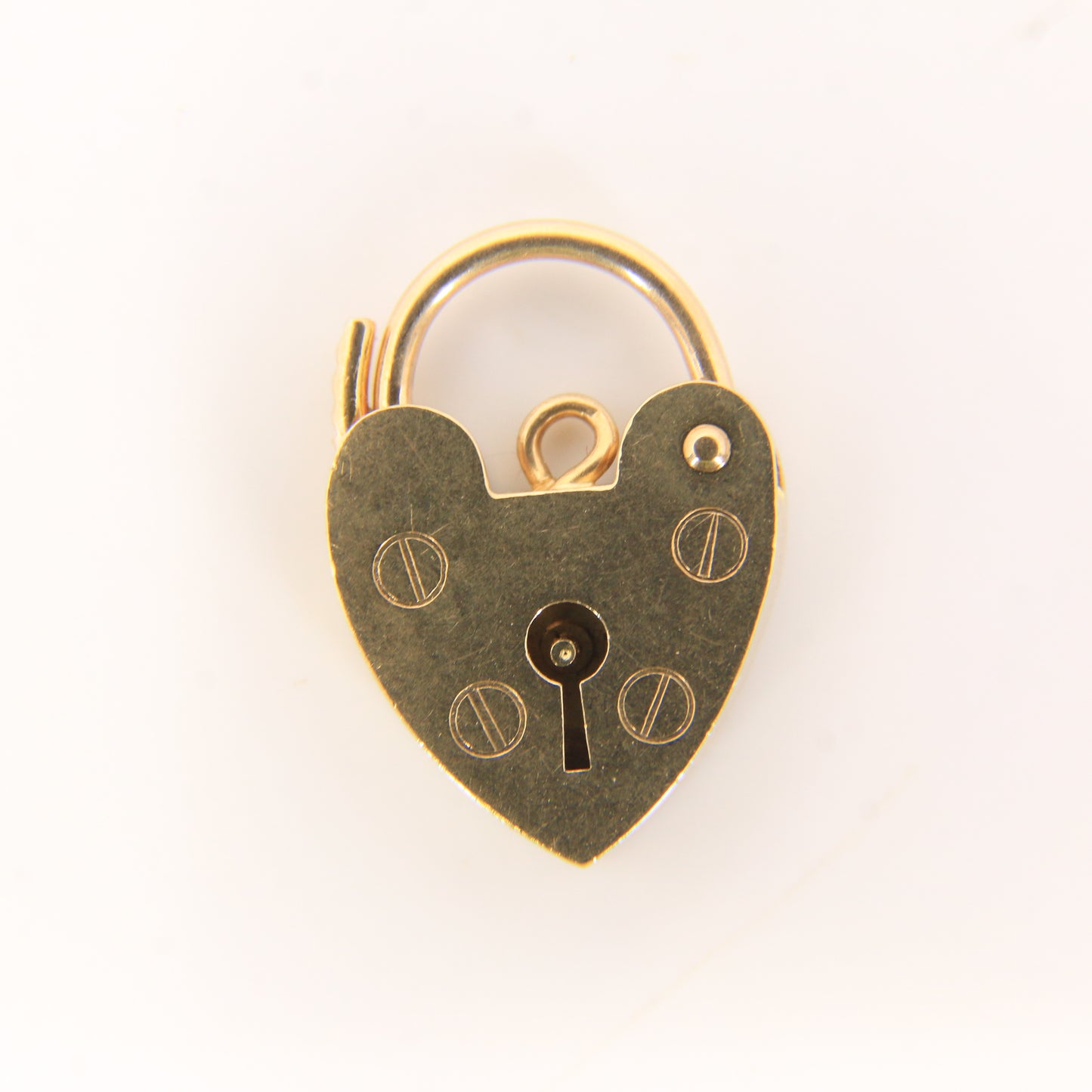 Vintage 9ct Heart Lock Gold Charm Padlock Closer Pendant Hallmarked Gifts Crafts