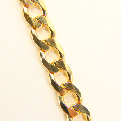 Heavy Vintage 9ct Gold Curb Chain Necklace Hallmarked Yellow Gold Chain Necklace