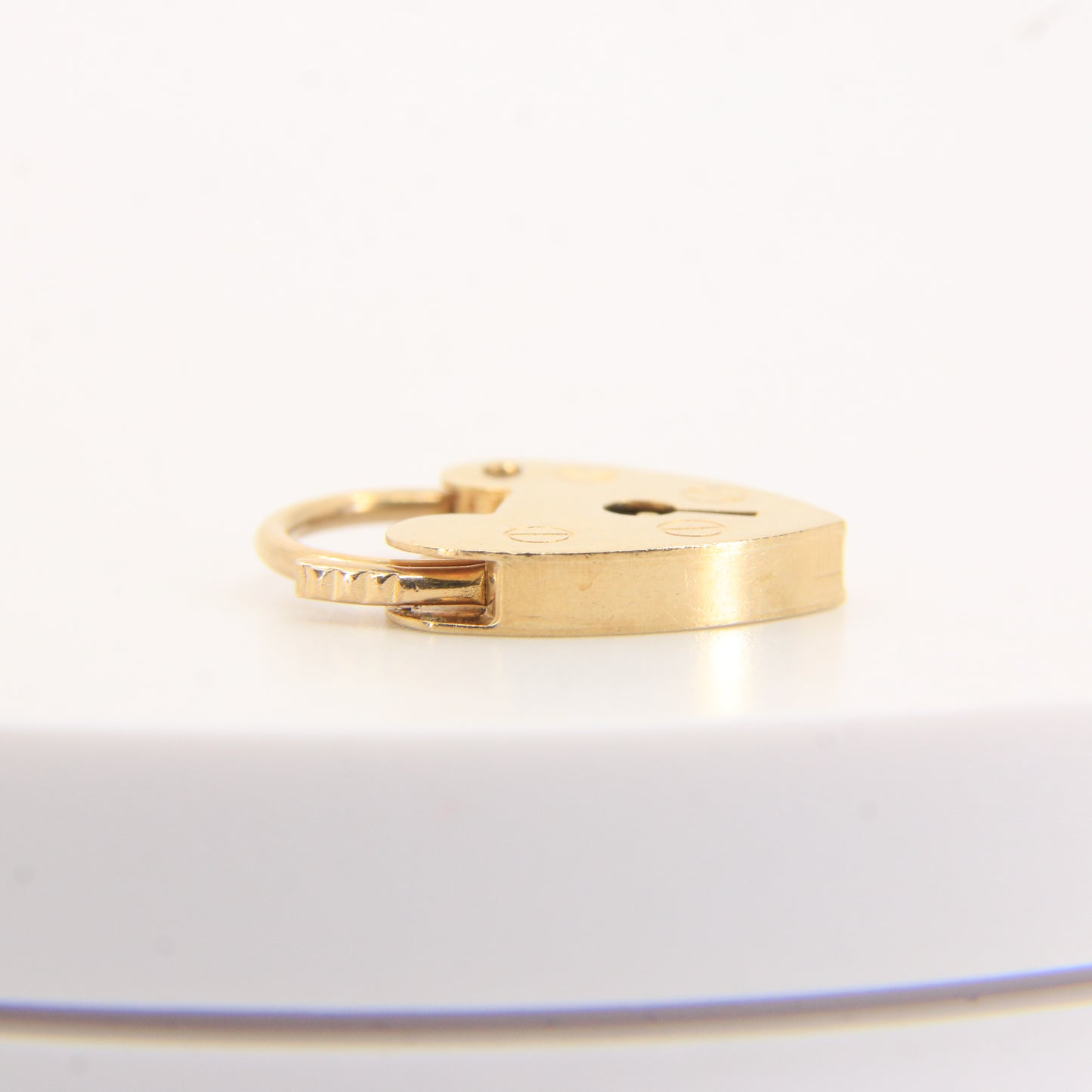 Vintage 9ct Heart Lock Gold Charm Padlock Closer Pendant Hallmarked Gifts Crafts