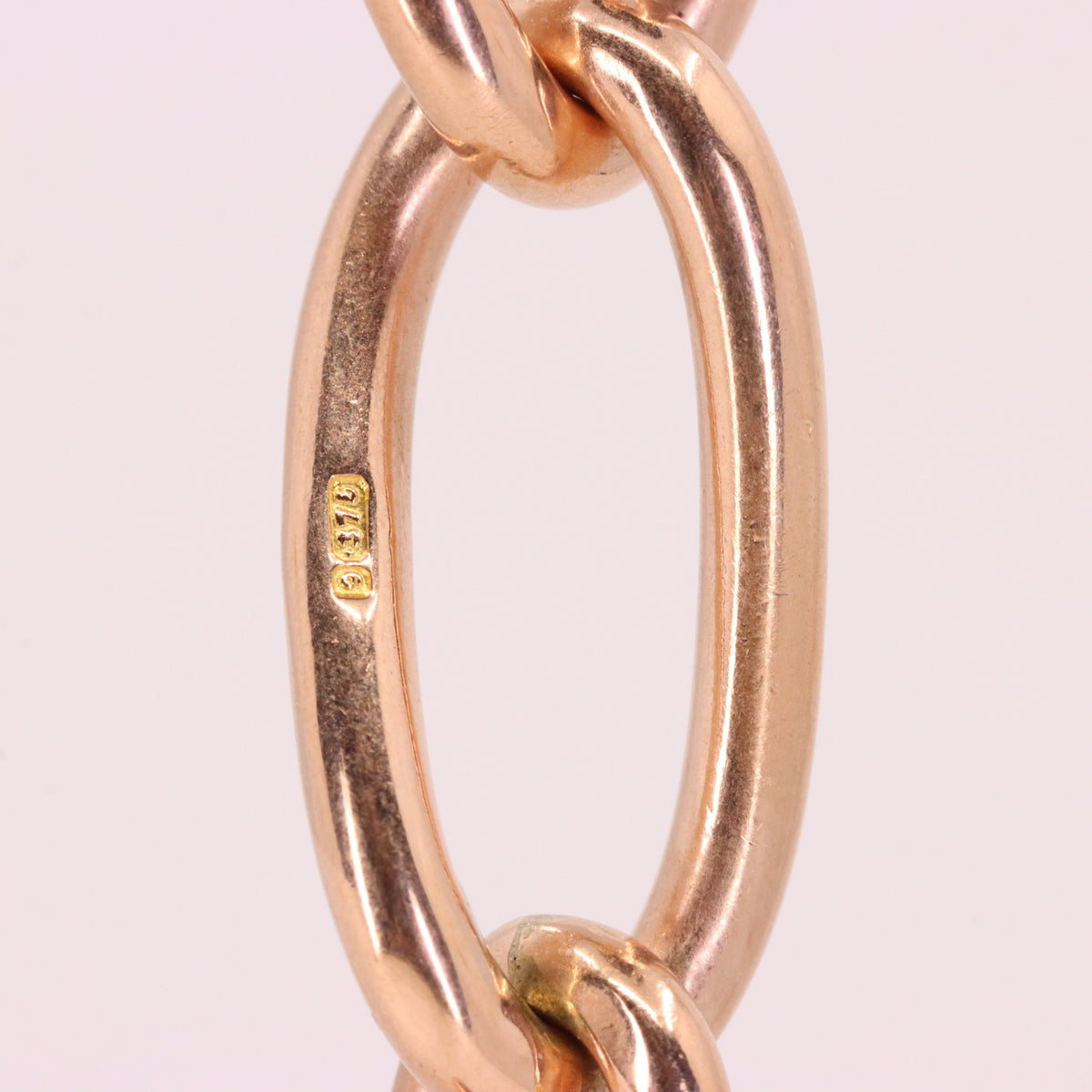 Antique 9ct Hallmarked Rose Gold 4.5 Inch Albert Chain Extension T Bar Dog Clip