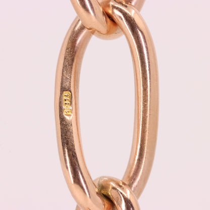 Antique 9ct Hallmarked Rose Gold 4.5 Inch Albert Chain Extension T Bar Dog Clip
