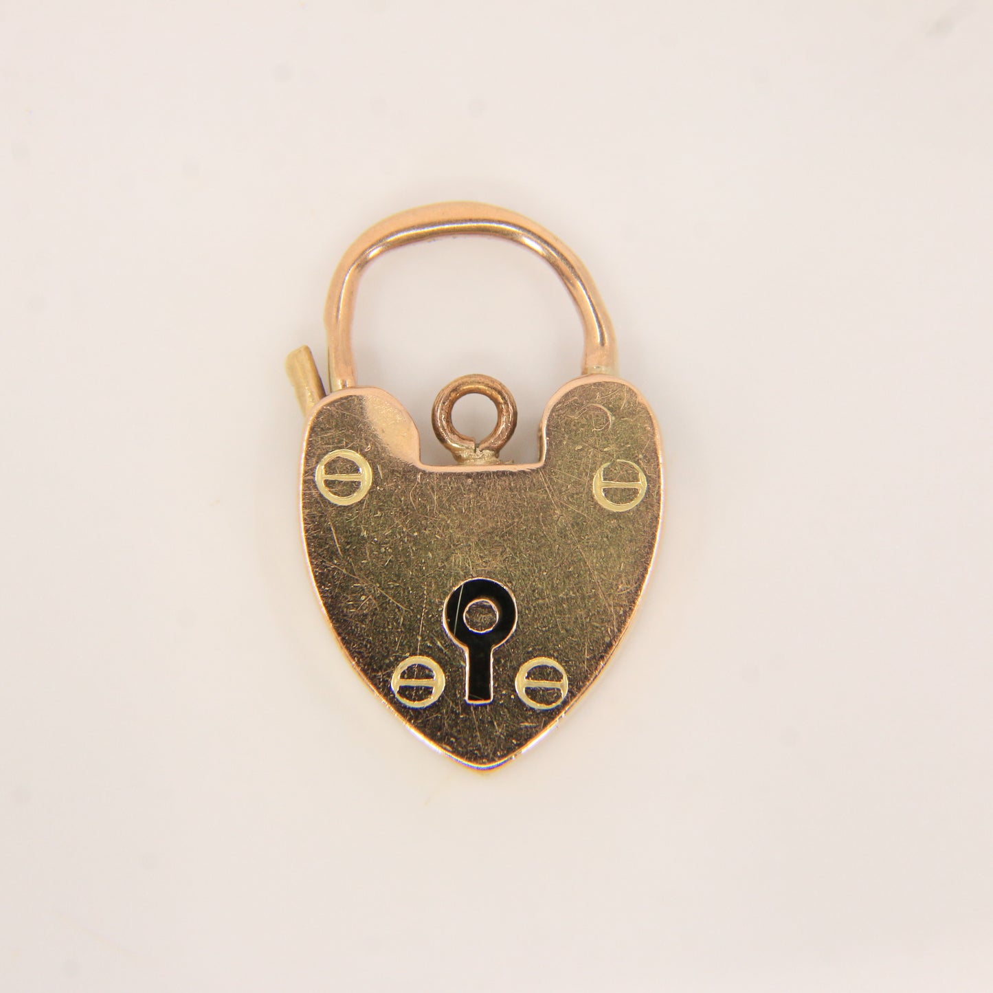 Vintage 9ct Heart Lock Gold Charm Padlock Closer Pendant Hallmarked