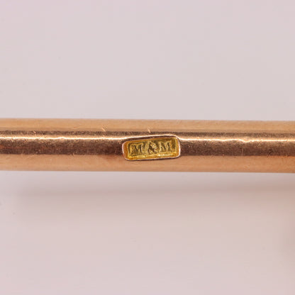 Antique 9ct Hallmarked Rose Gold 2 Inch Albert Chain Extension T Bar Watch Fob