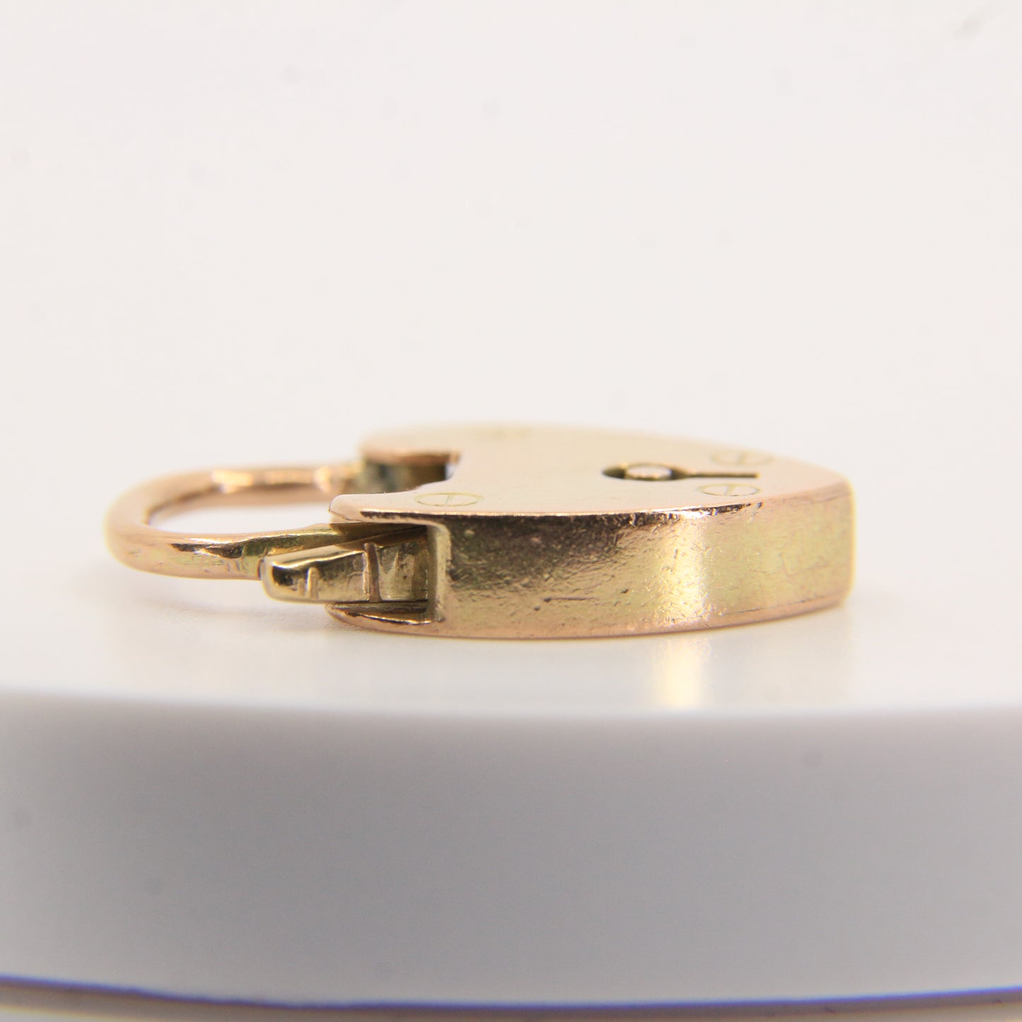 Vintage 9ct Heart Lock Gold Charm Padlock Closer Pendant Hallmarked