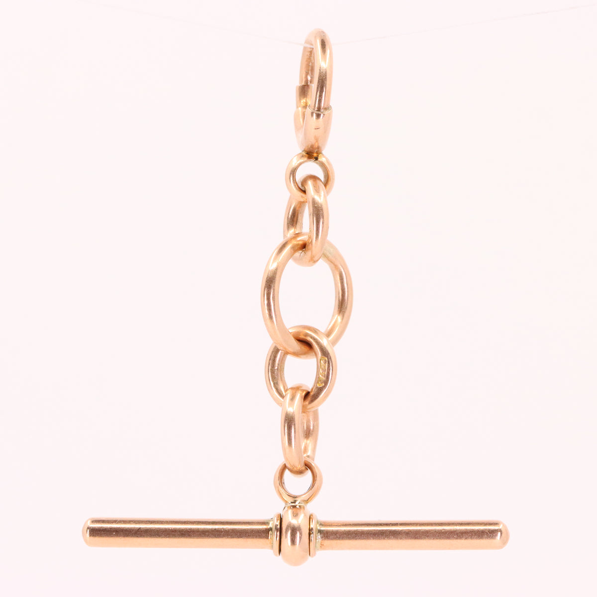 Antique 9ct Hallmarked Rose Gold 2 Inch Albert Chain Extension T Bar Watch Fob