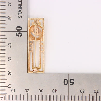 Vintage 9ct Hallmarked Gold Art Nouveau Rennie Mackintosh Brooch Boxed Gift
