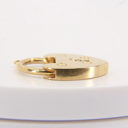 Vintage 9ct Heart Lock Gold Charm Padlock Closer Pendant Hallmarked Gifts Crafts