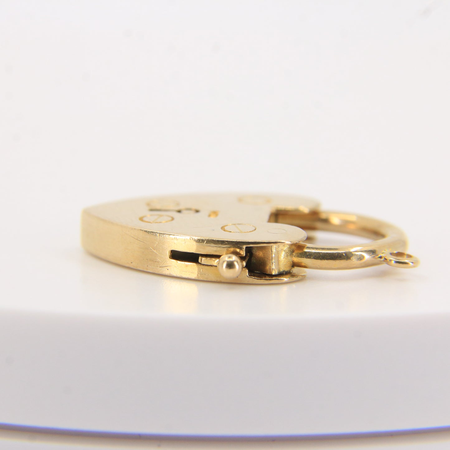 Vintage 9ct Heart Lock Gold Charm Padlock Closer Pendant Hallmarked Gifts Crafts