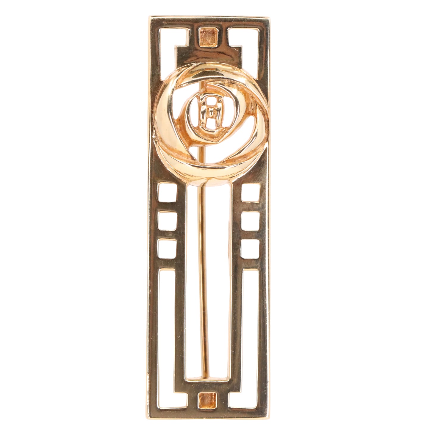 Vintage 9ct Hallmarked Gold Art Nouveau Rennie Mackintosh Brooch Boxed Gift