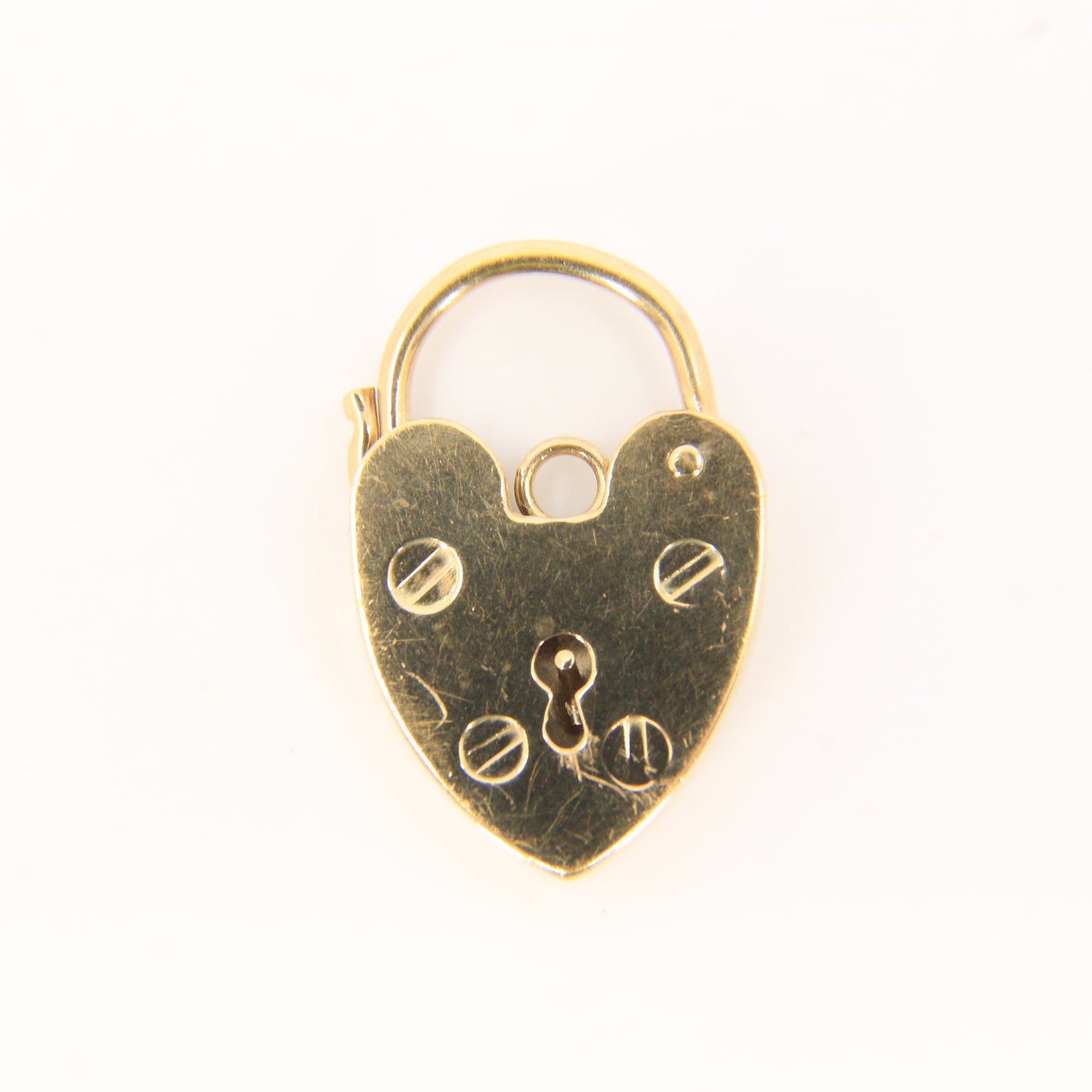 Vintage 9ct Heart Lock Gold Charm Padlock Closer Pendant Hallmarked Gifts Crafts