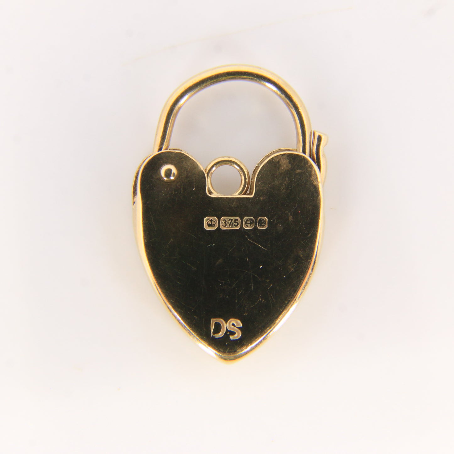 Vintage 9ct Heart Lock Gold Charm Padlock Closer Pendant Hallmarked Gifts Crafts