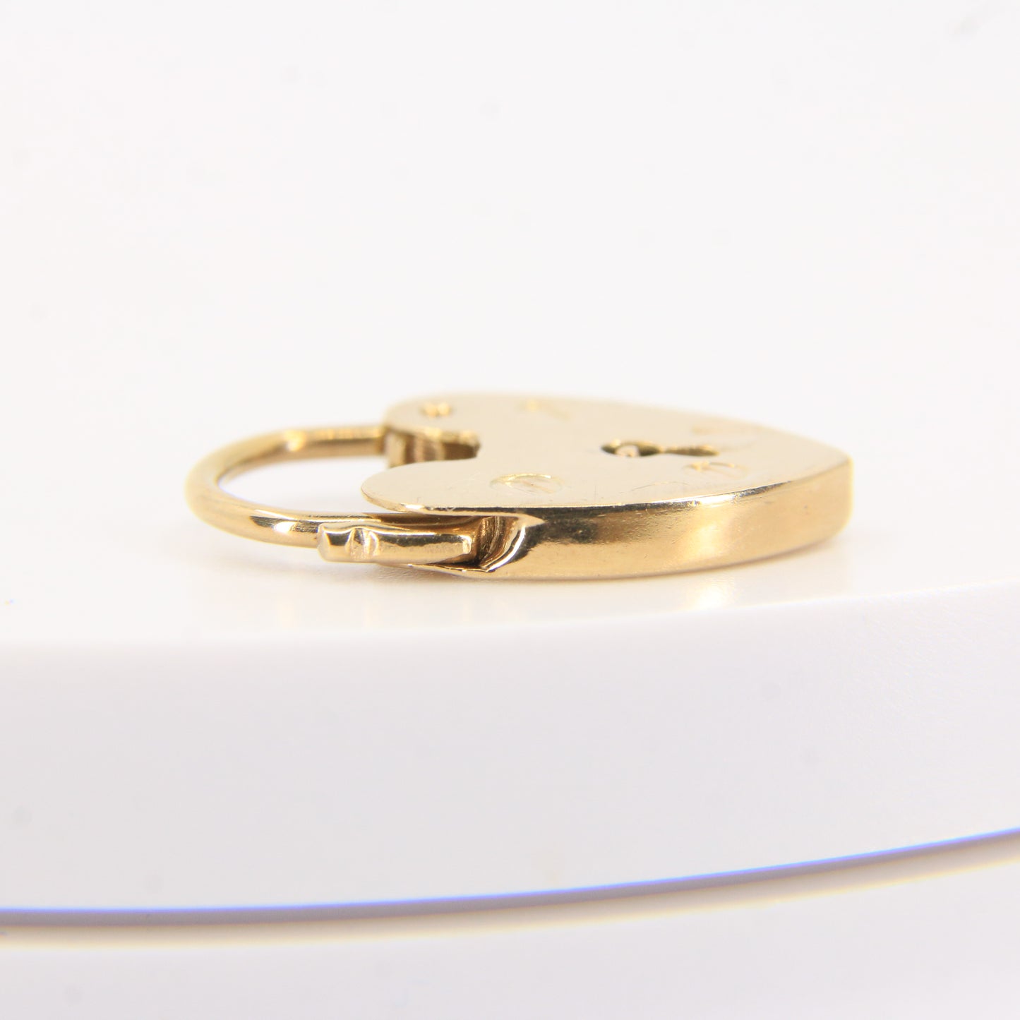 Vintage 9ct Heart Lock Gold Charm Padlock Closer Pendant Hallmarked Gifts Crafts