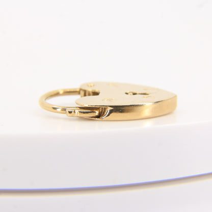 Vintage 9ct Heart Lock Gold Charm Padlock Closer Pendant Hallmarked Gifts Crafts