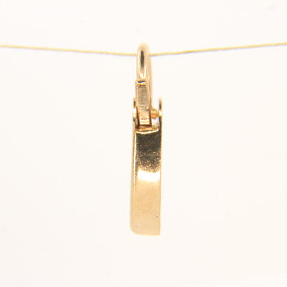 Vintage 9ct Engraved Heart Lock Georg Jenson Gold Charm Padlock Closer Pendant Hallmarked Gift