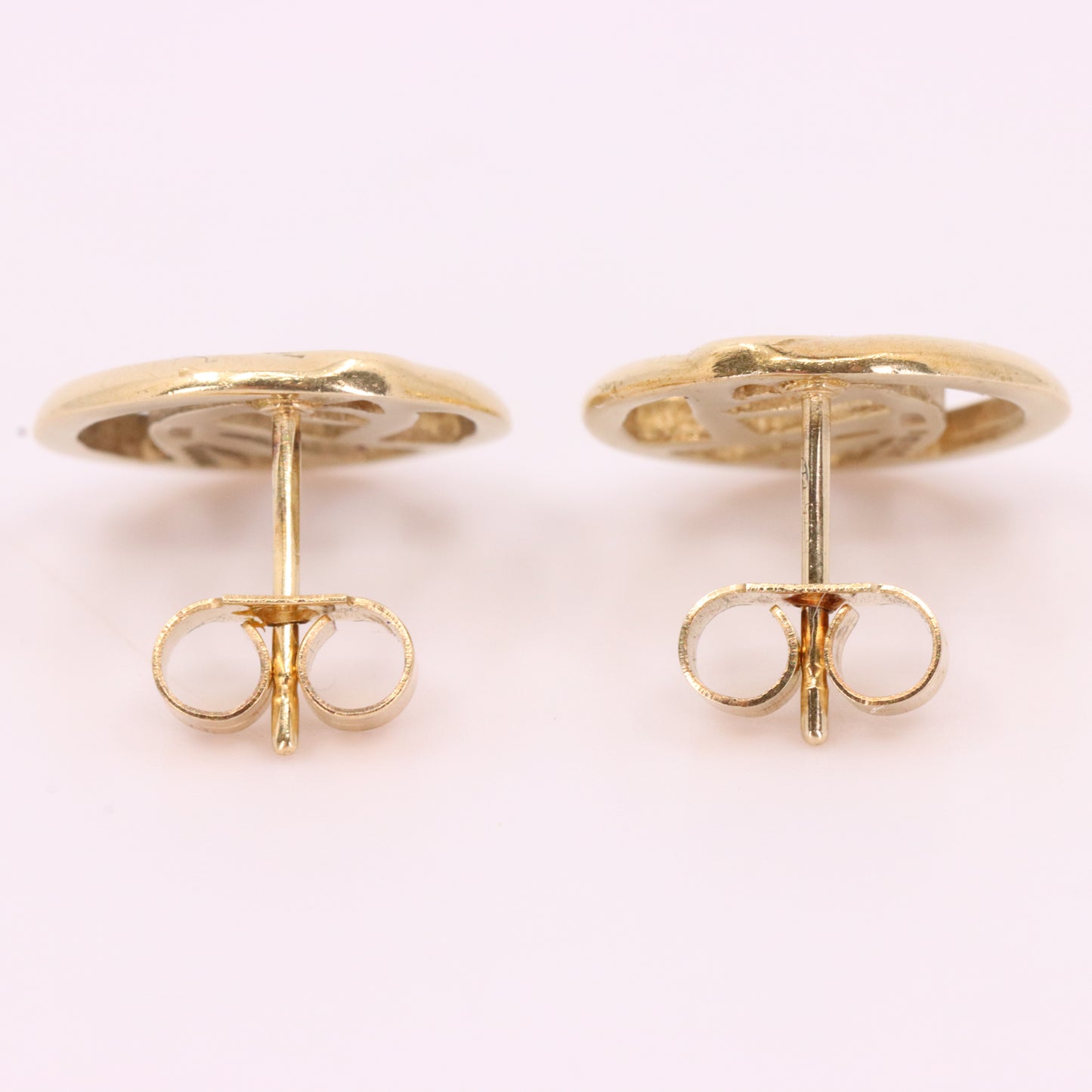 Vintage 9ct Hallmarked Gold Art Nouveau Rennie Mackintosh Earrings Boxed Gift