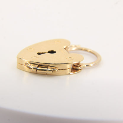 Vintage 9ct Hallmarked Yellow Gold Heart Padlock Photo Locket Pendant Rare Gift