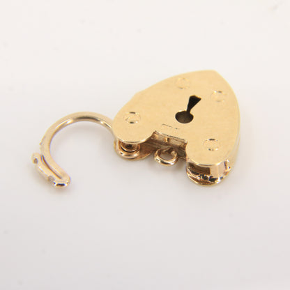Vintage 9ct Hallmarked Yellow Gold Heart Padlock Photo Locket Pendant Rare Gift