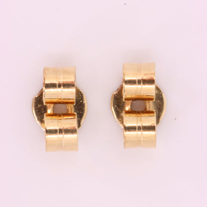 Vintage 9ct Hallmarked Yellow Twisted Gold Knot Stud Earrings Boxed Gift