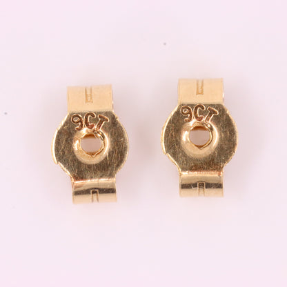 Vintage 9ct Hallmarked Yellow Twisted Gold Knot Stud Earrings Boxed Gift