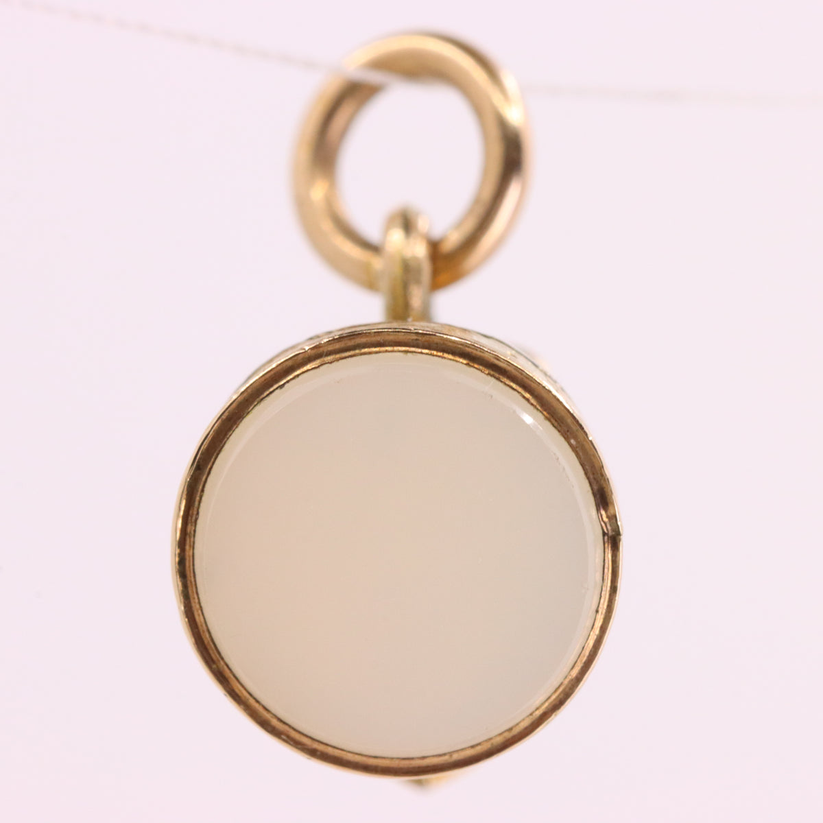 Vintage 9ct Yellow Gold Dog Head Charm White Stone Animal Jewellery Pendant Gift