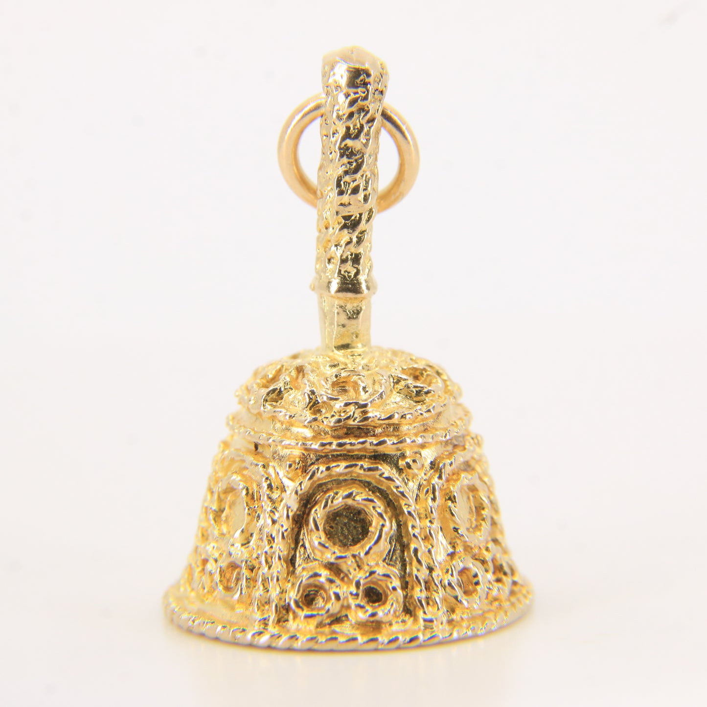 Vintage 9ct Gold Hallmarked Bell Pendant Charm 9ct Yellow Gold Ringing