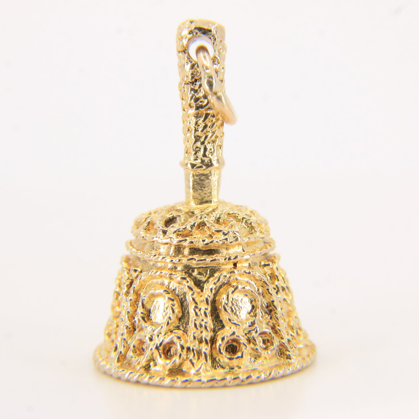 Vintage 9ct Gold Hallmarked Bell Pendant Charm 9ct Yellow Gold Ringing